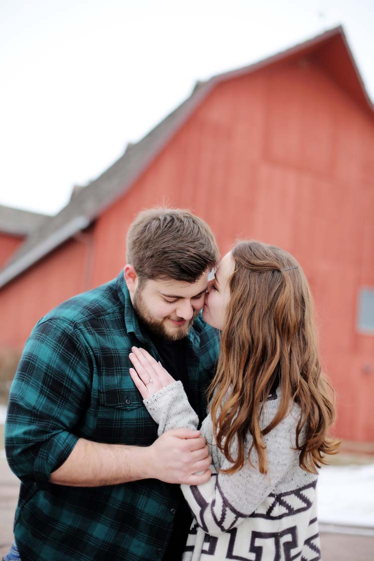 This winter engagement session in the snow will melt your heart!