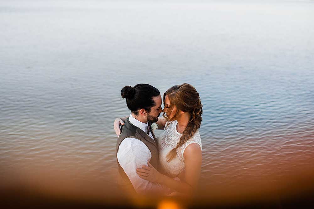 Moody Bride & Groom with Water | photo by MBM Photography | featured on I Do Y'all