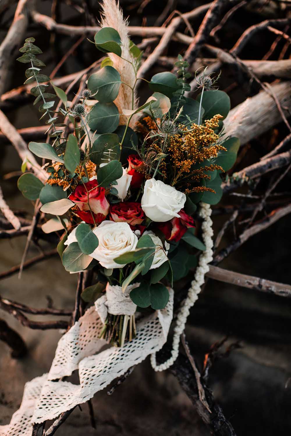 Boho Coastal Fall Wedding Bouquet | photo by MBM Photography | featured on I Do Y'all