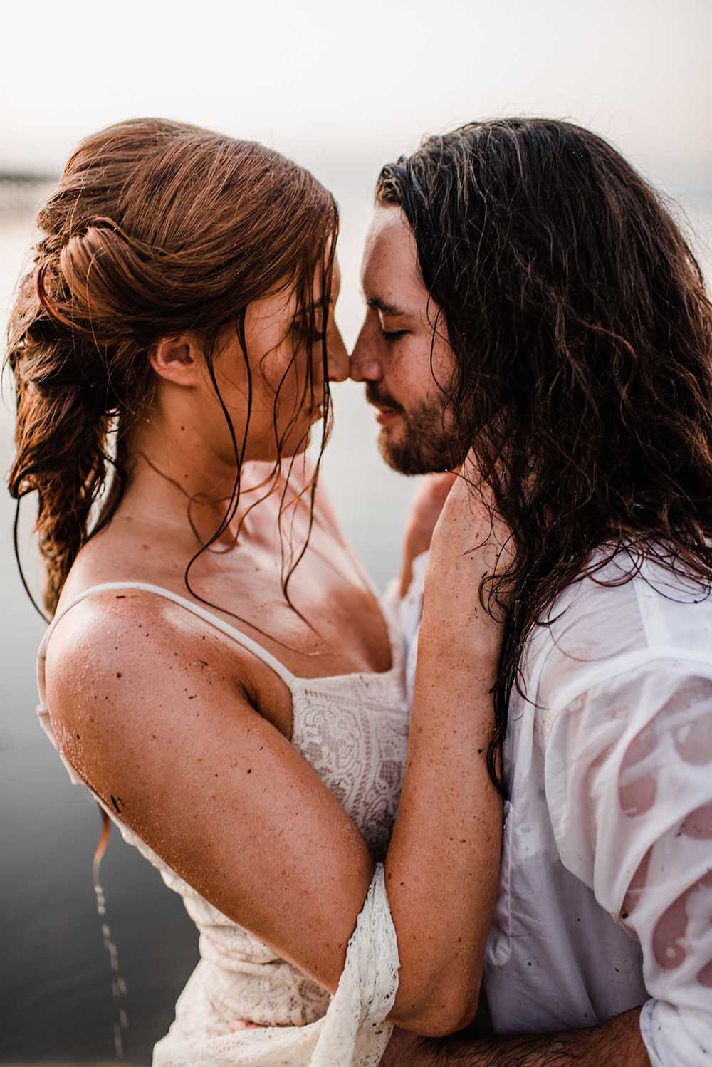 Bride & Groom in Water Portraits | photo by MBM Photography | featured on I Do Y'all