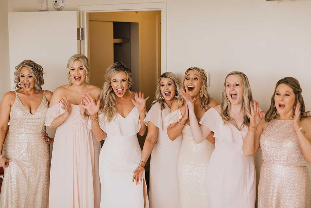 Bridesmaids Reaction to Bride | photo by Emily Green Photography | featured on I Do Y'all