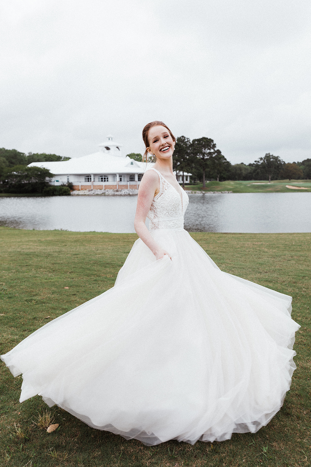 Bride Twirling in Gown | photo by Ash Simmons Photography | featured on I Do Y'all