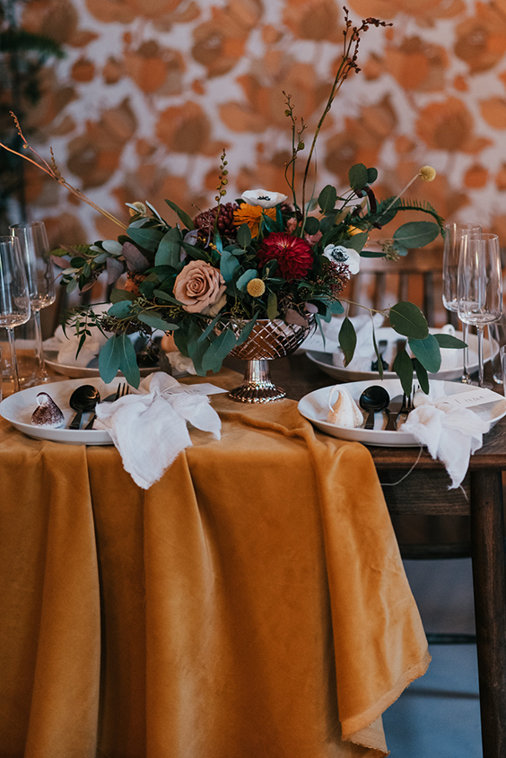 Velvet Wedding Decor | photo by Laura Martha Photography | featured on I Do Y'all