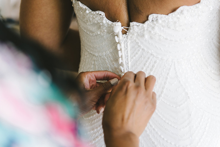 Beaded Wedding Dress with Buttons Down the Back | photo by Kera Photography | featured on I Do Y'all