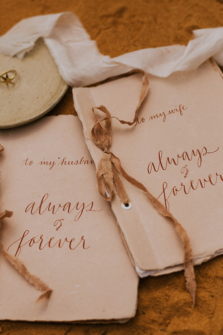 Boho Chic Vow Books | photo by The Youngs | featured on I Do Y'all