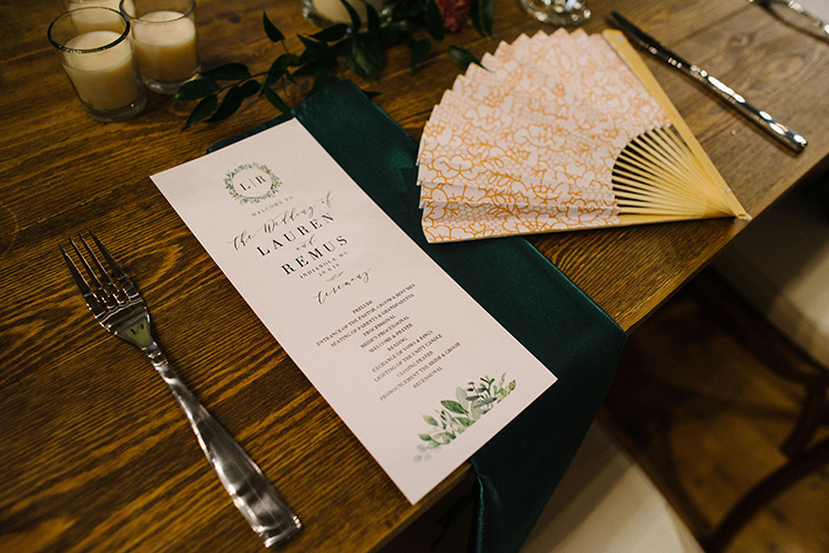 Chinese Fan & Wedding Menu Program | photo by Staci Lewis Photography | featured on I Do Y'all