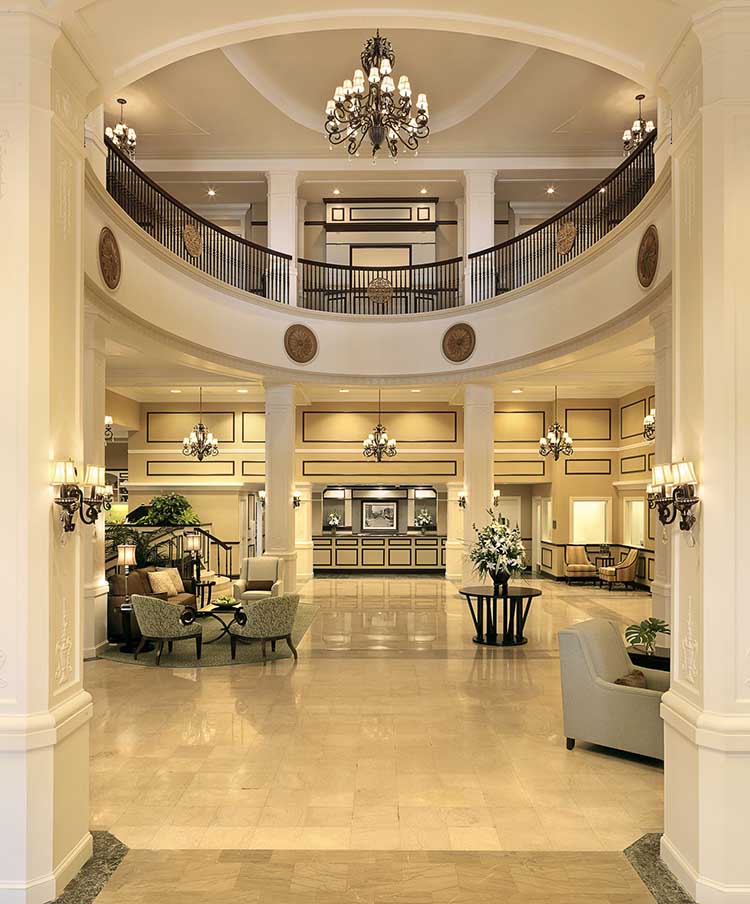 Grand lobby of King Edward Hotel in Jackson, MS | featured on I Do Y'all