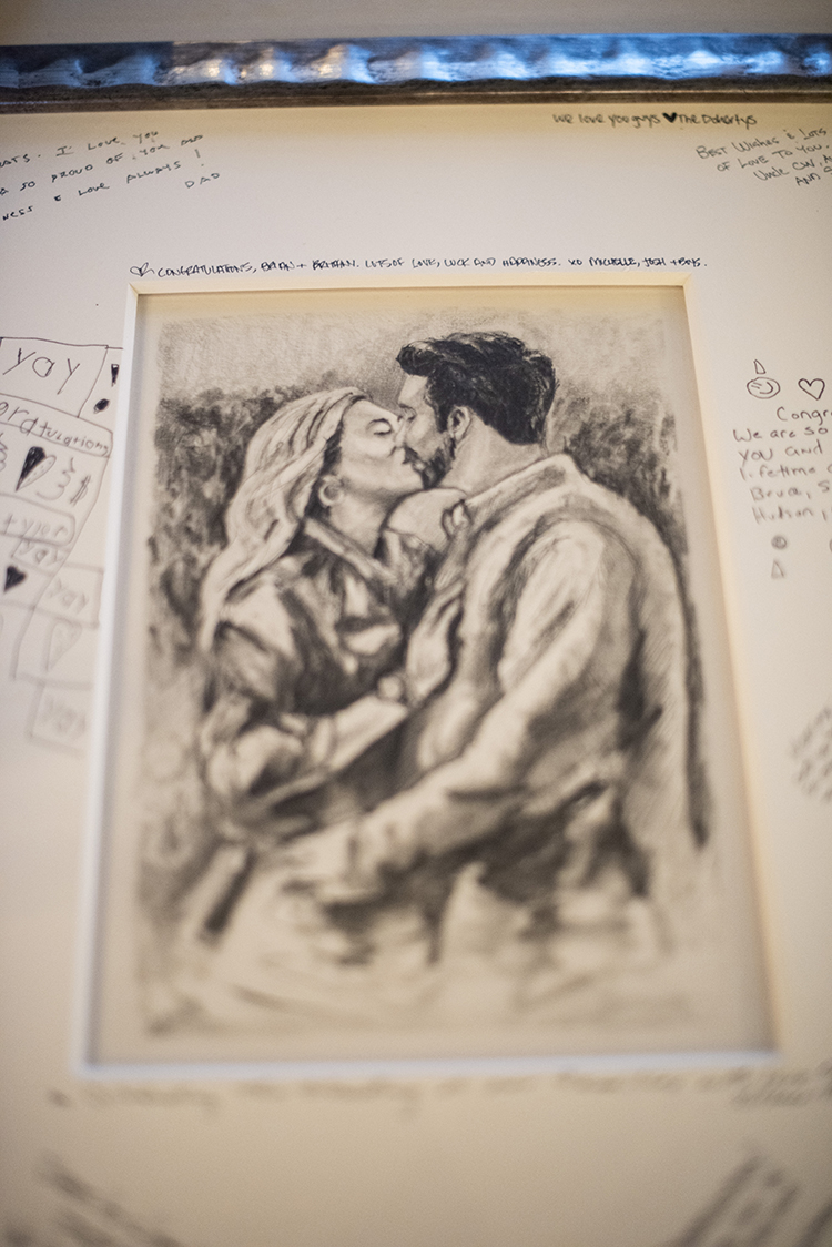 Drawing of Couple for Wedding Guestbook | photo by Jessica Merithew Photography | featured on I Do Y'all