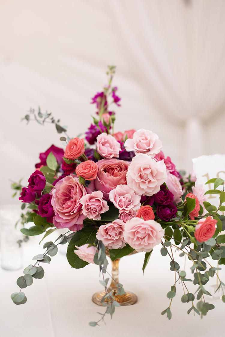 Wedding Flowers of Roses & Carnations for Decor | photo by Jessica Merithew Photography | featured on I Do Y'all