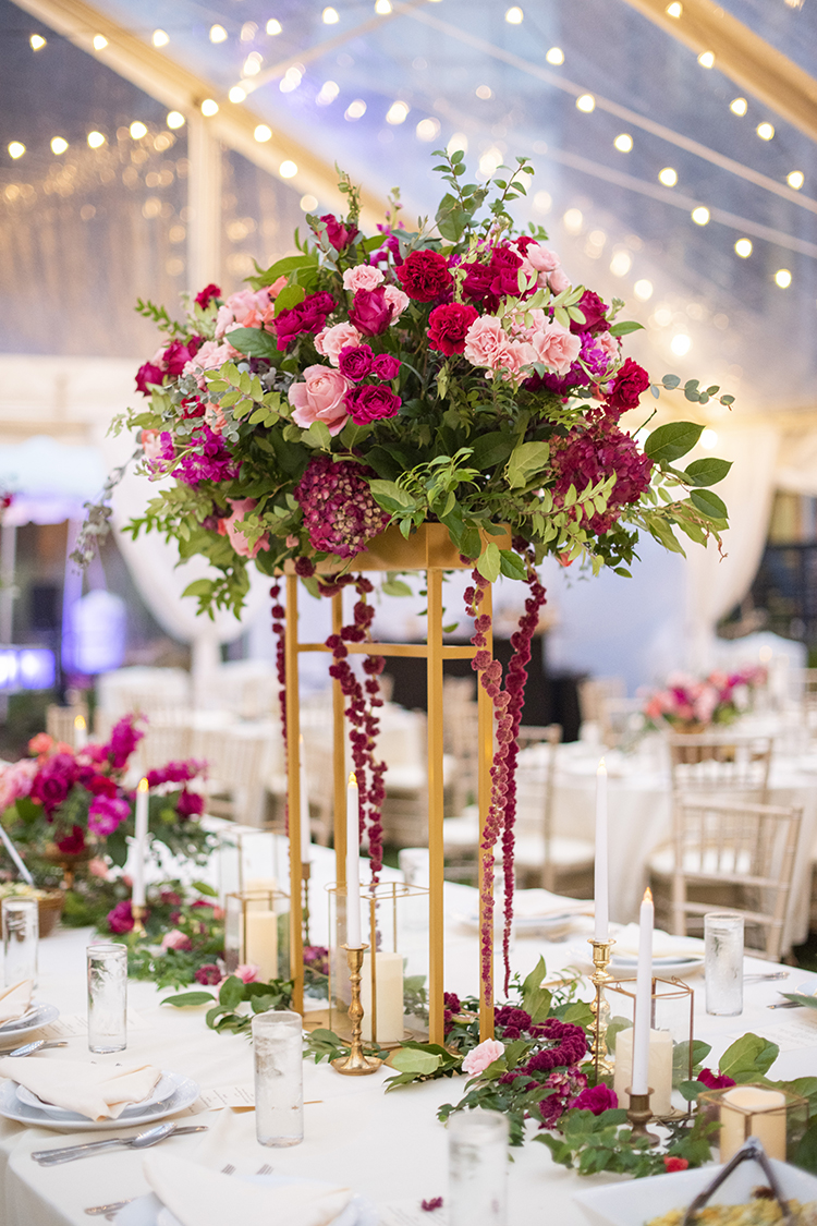 Bright Pink & Red Wedding Floral Display | photo by Jessica Merithew Photography | featured on I Do Y'all