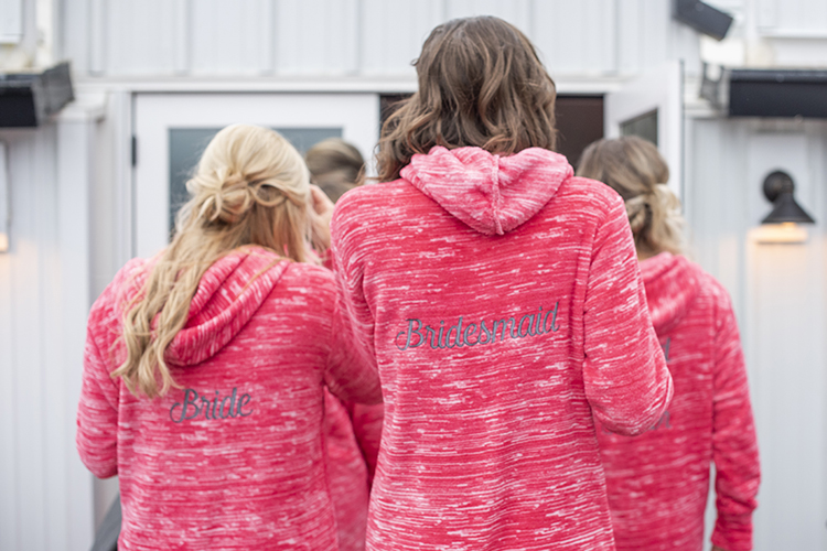 Bridesmaid in Matching Pajama Jumpsuits | photo by Jessica Merithew Photography | featured on I Do Y'all