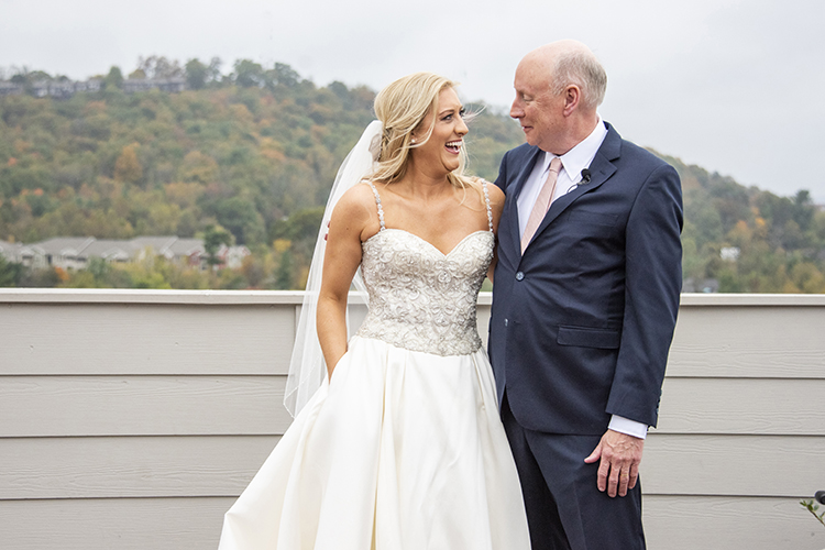 Brides First Look with Father | photo by Jessica Merithew Photography | featured on I Do Y'all