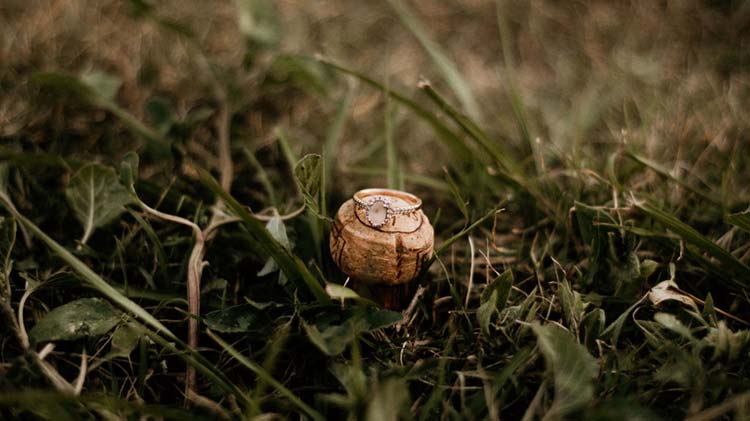 Boho Wedding Ring on Wine Cork | photo by Shelbi Ann Imagery | featured on I Do Y'all