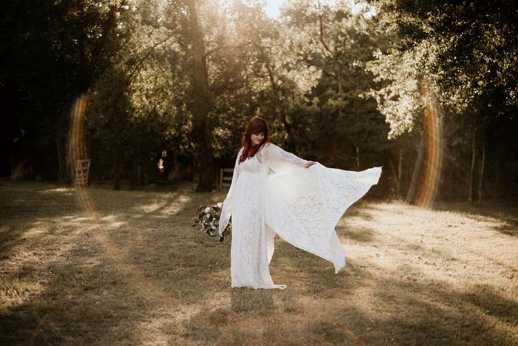 70s Inspired Boho Lace Wedding Dress | photo by Shelbi Ann Imagery | featured on I Do Y'all