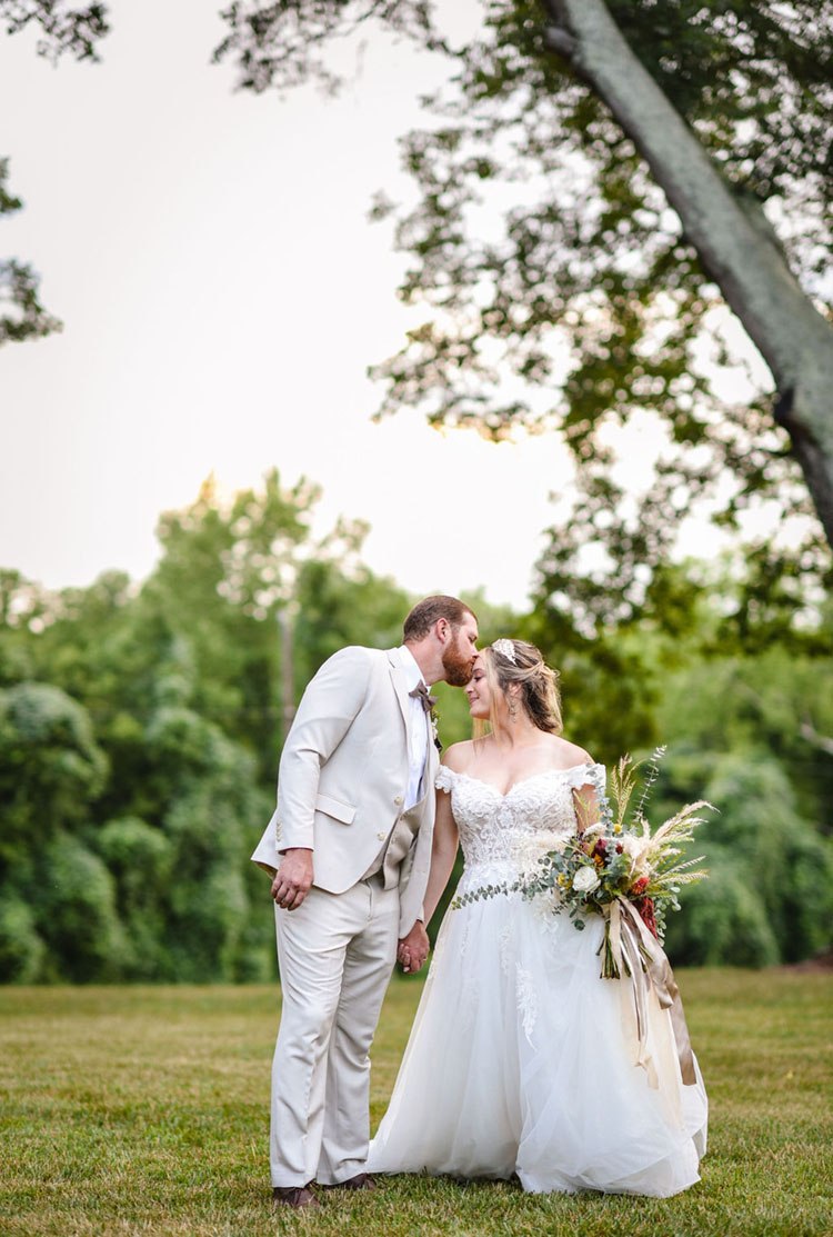 Fall Wedding Colors | Bride with Fall Bouquet | Carolina Elopement with Dalmatians | photo by Radiant Photography by Sydney Danielle