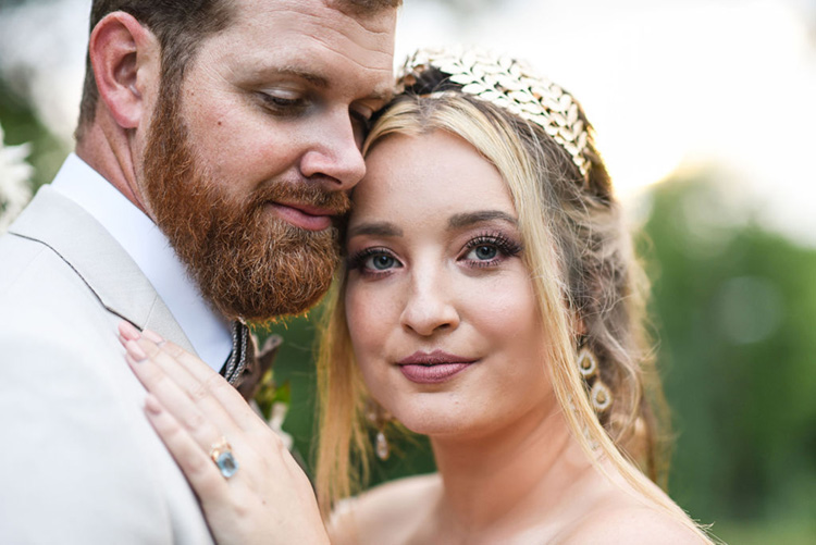 Natural Wedding Makeup & Loose Updo for Carolina Elopement with Dalmatians | photo by Radiant Photography by Sydney Danielle
