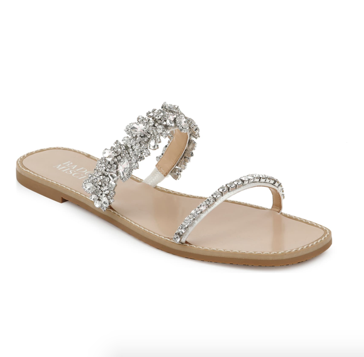 Chic Wedding Sandals from Badgley Mischka via Nordstrom | Wedding Shoes That Aren’t 6 Inch Heels