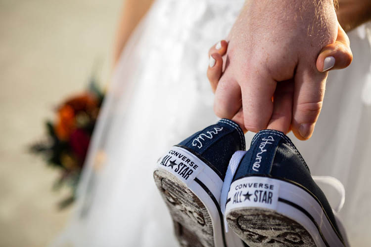 Custom Wedding Converse | photo by  Dreamscape Photography, LLC