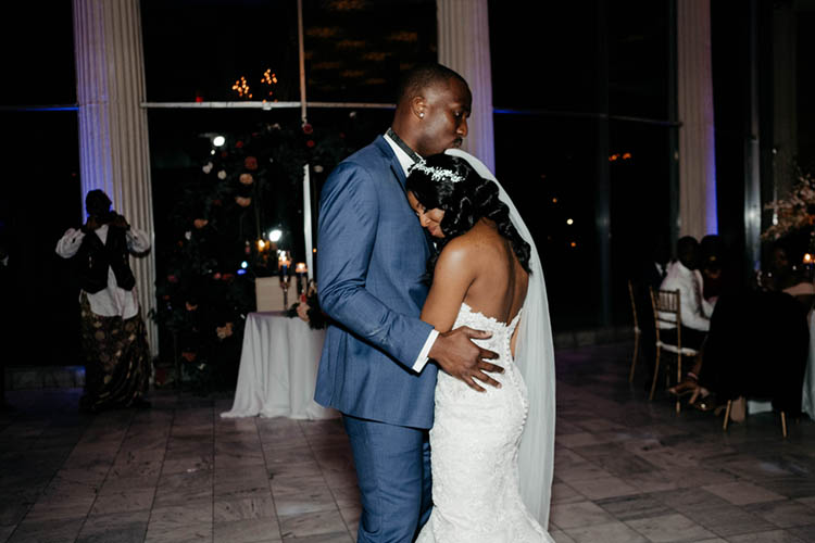 First Dance at Glamorous Wedding | photo by The Portos