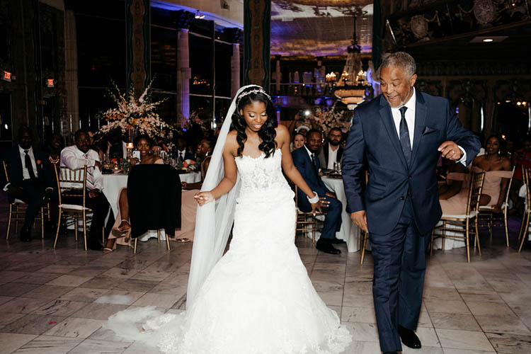 Father Daughter Dance at Glamorous Wedding | photo by The Portos