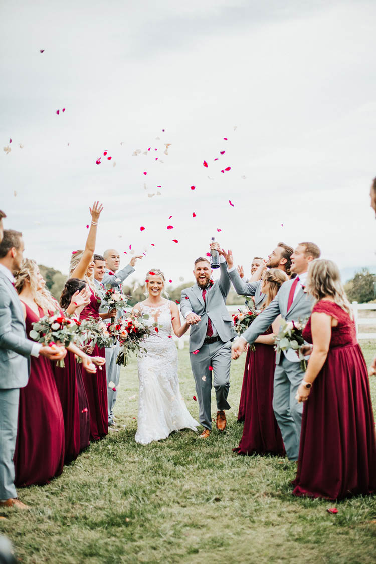 Rose Petal Toss Ceremony Exit | photo by Jessica Lee Photographic Art