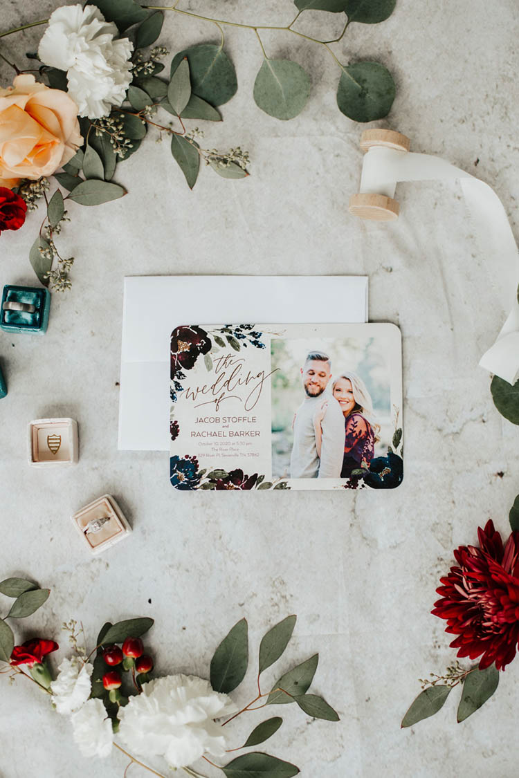 Floral Wedding Invitations | photo by Jessica Lee Photographic Art