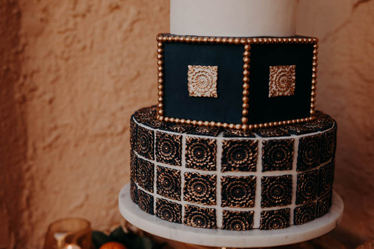 Moroccan Inspired Wedding Cake | photo by Boote Photography Studio