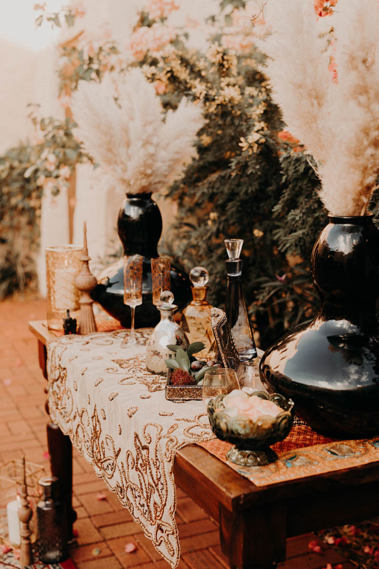 Moroccan Bohemian Wedding Decor | photo by Boote Photography Studio