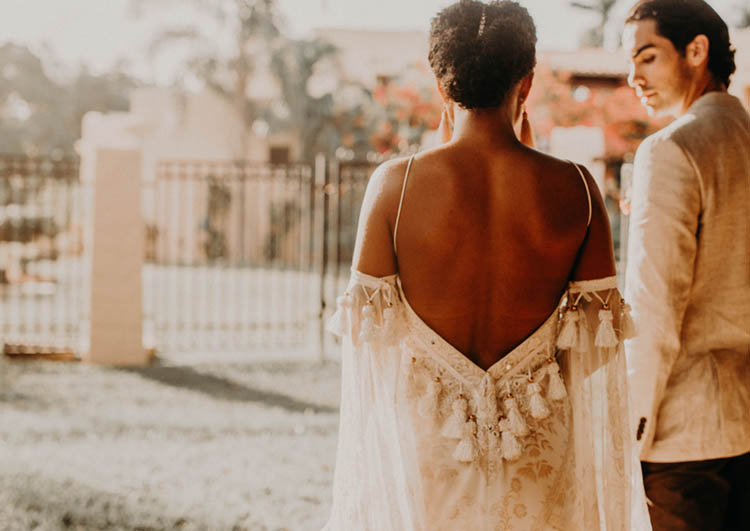 Open Back Wedding Dress with Tassels | photo by Boote Photography Studio