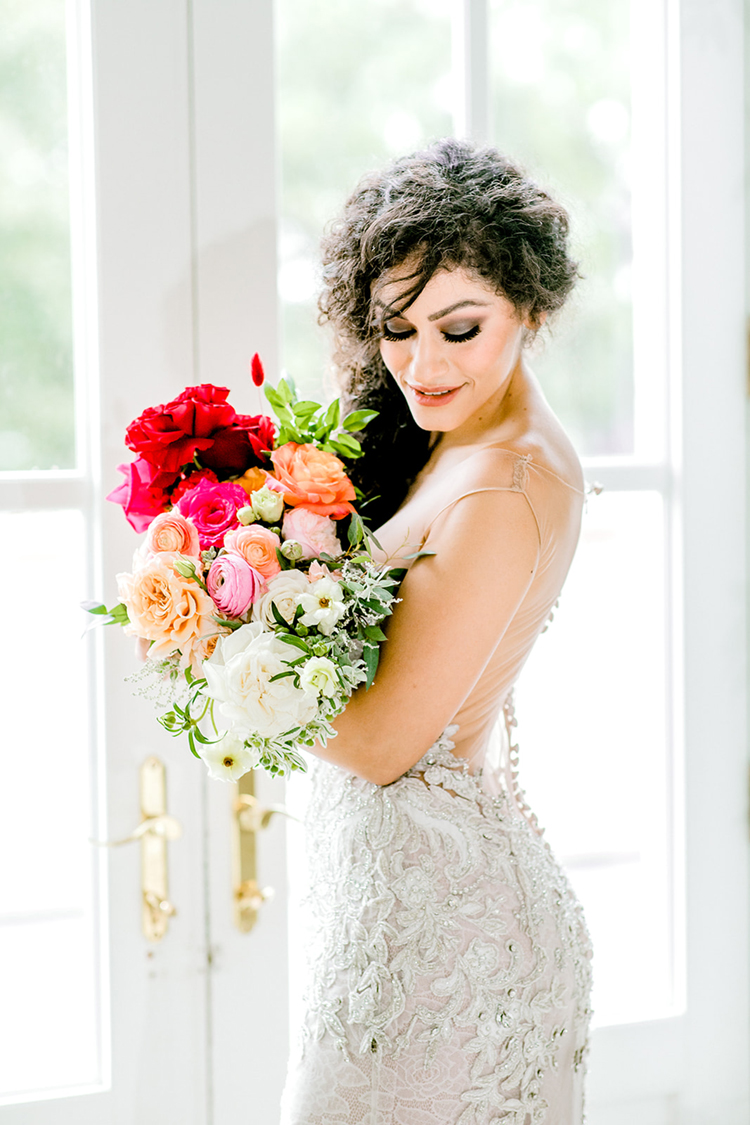 Ombre Pink Wedding Bouquet | photo by Gricelda's Photography